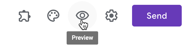 Click the Eyeball symbol to preview your form.