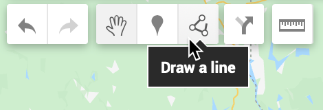 Manually add more point markers, lines, and directions, or measure distance.