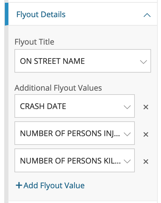 To edit tooltip information, use the Flyout Details menu item.