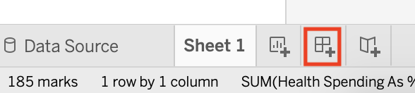 Before you publish the map, create a new dashboard to finalize your layout.