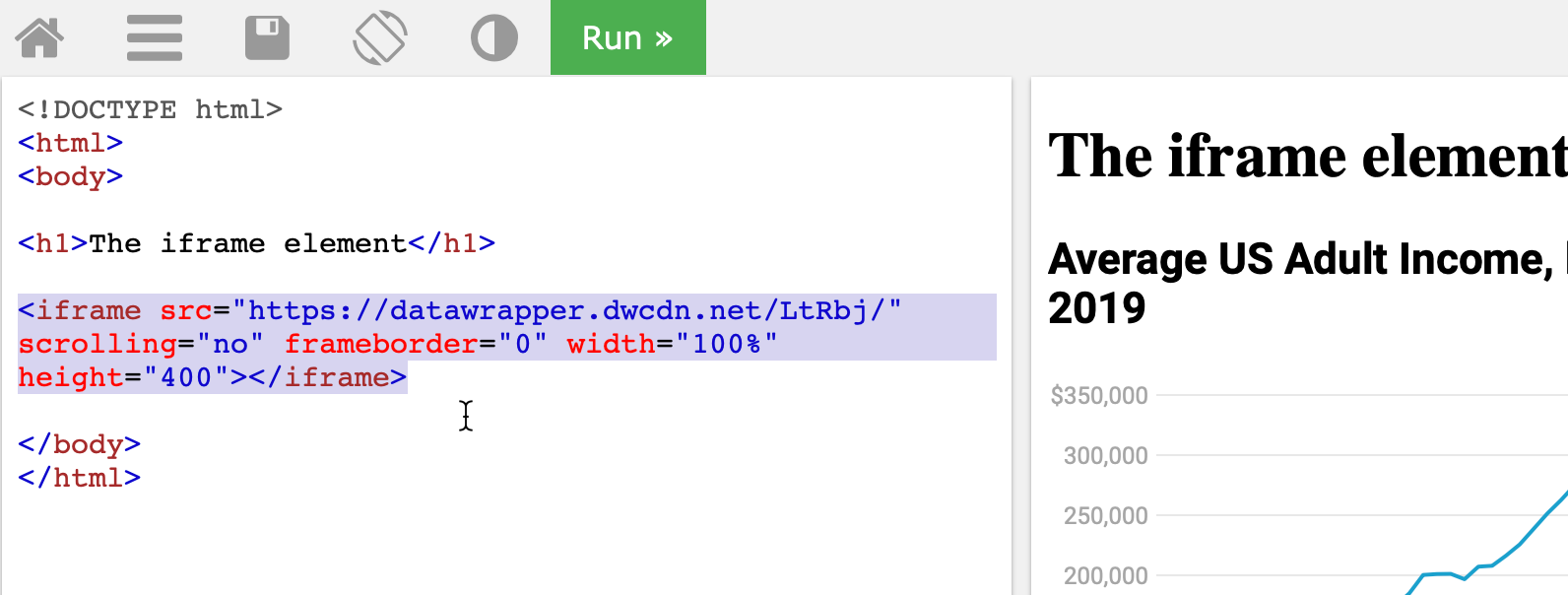 html code make iframe scalable