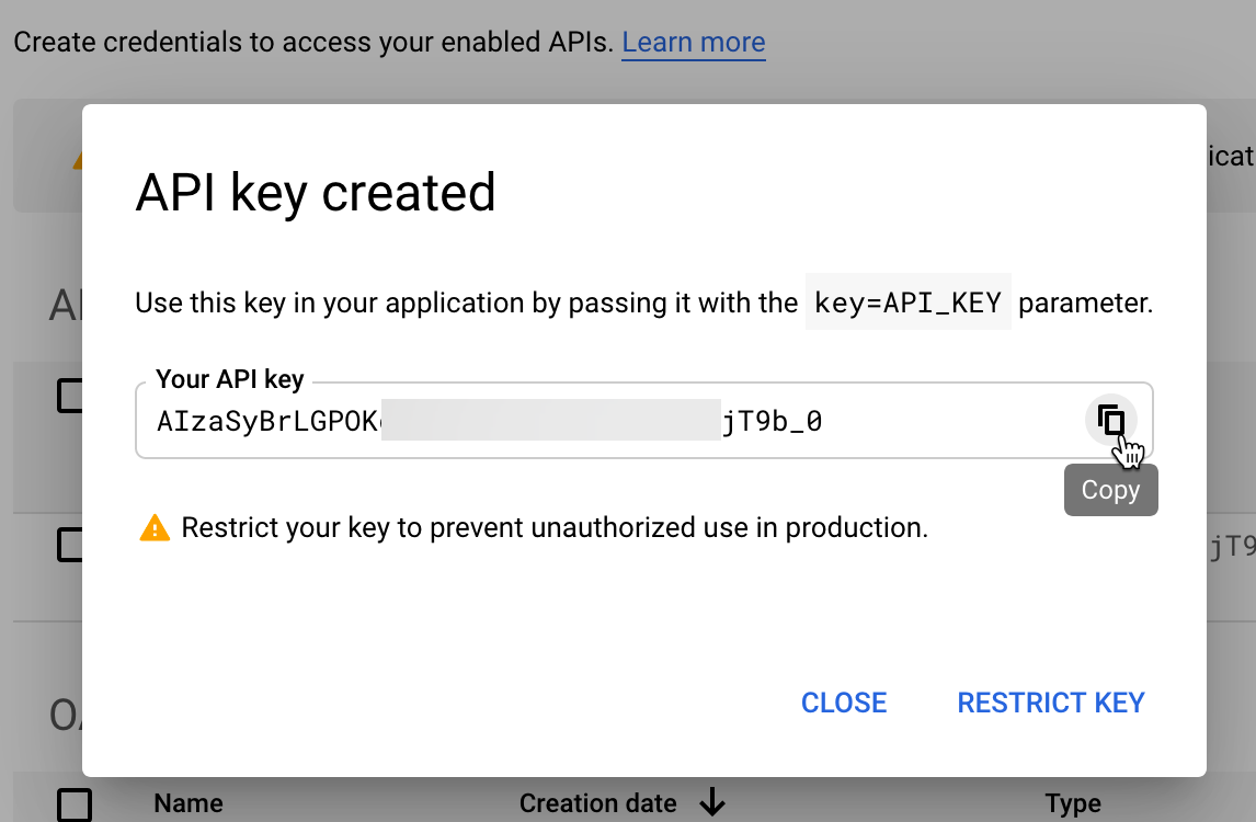 Vendor integration Google Sheets (API key) Onport