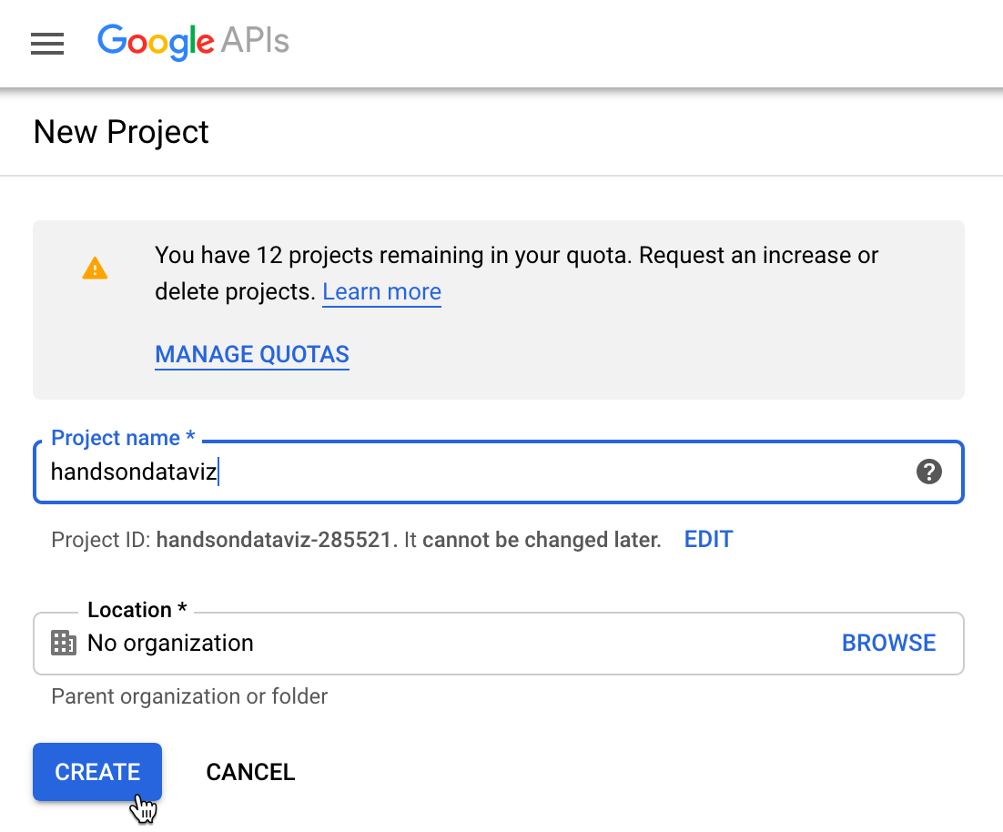 Get Your Google Sheets API Key HandsOn Data Visualization