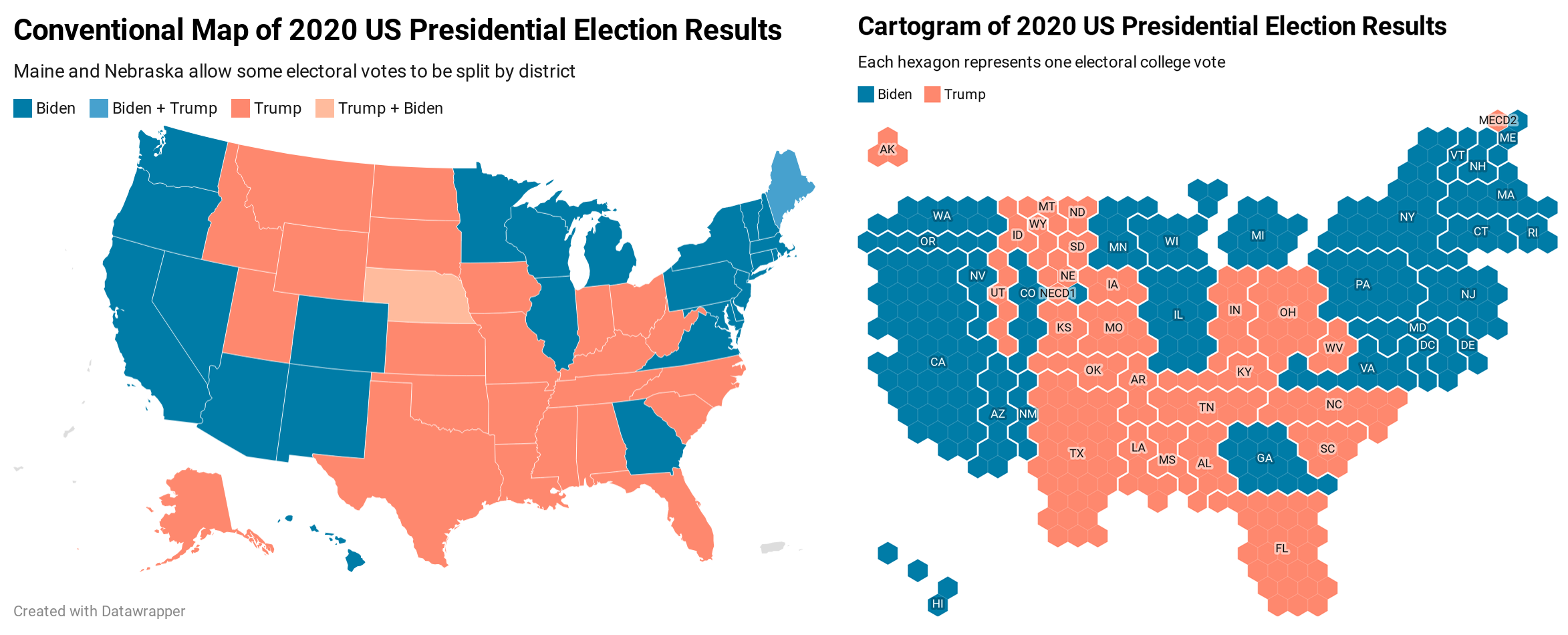 Cartogram Map Examples